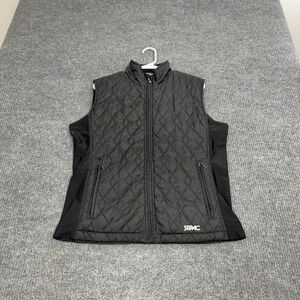 Serac Vest Mens XL Black Polyester Quilted Puffer Mock Neck Full Zip Gilet Style